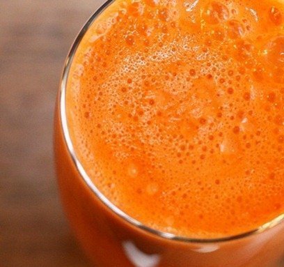 Suco de cenoura Bebidas para o café da manhã vegan