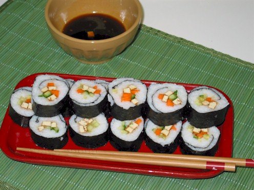 Receita de sushi vegano