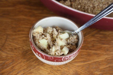 Sobremesa de maça com canela e aveia